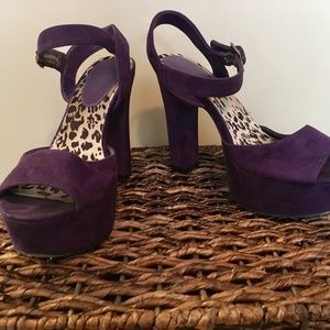 Purple Velvet Platform heels